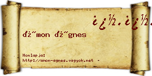 Ámon Ágnes névjegykártya