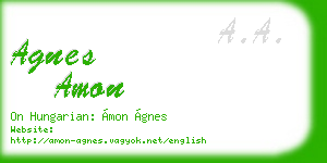 agnes amon business card
